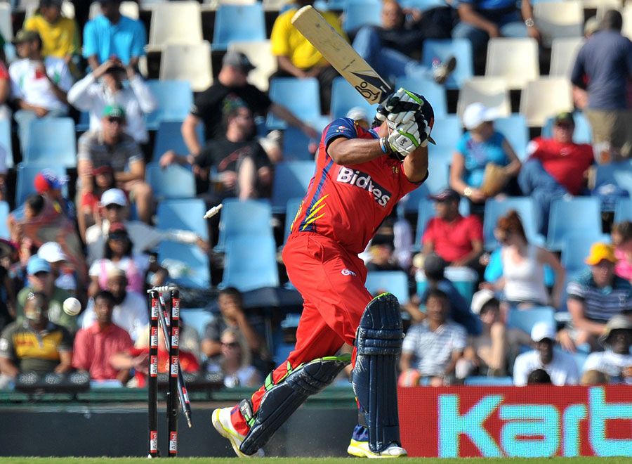 Jonathan Vandiar is cleaned up by Shaun Tait