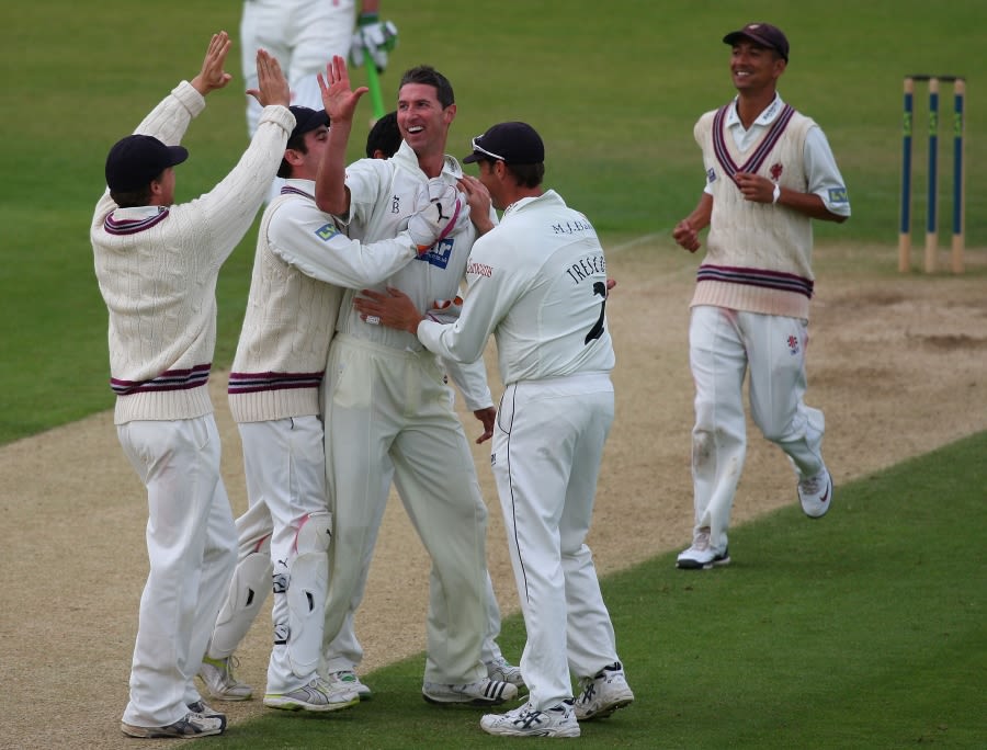Ben Phillips trapped opener Mark Stoneman lbw early in Durham's second innings