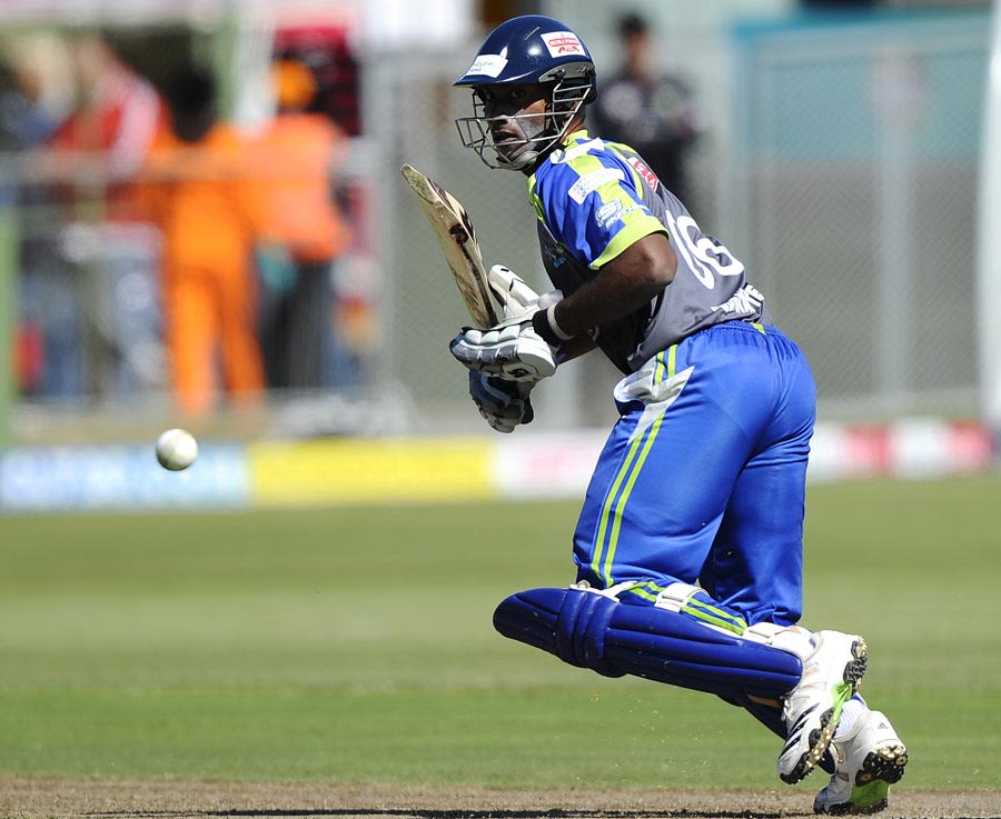 Mahela Udawatte scratched around for a 37-ball 23