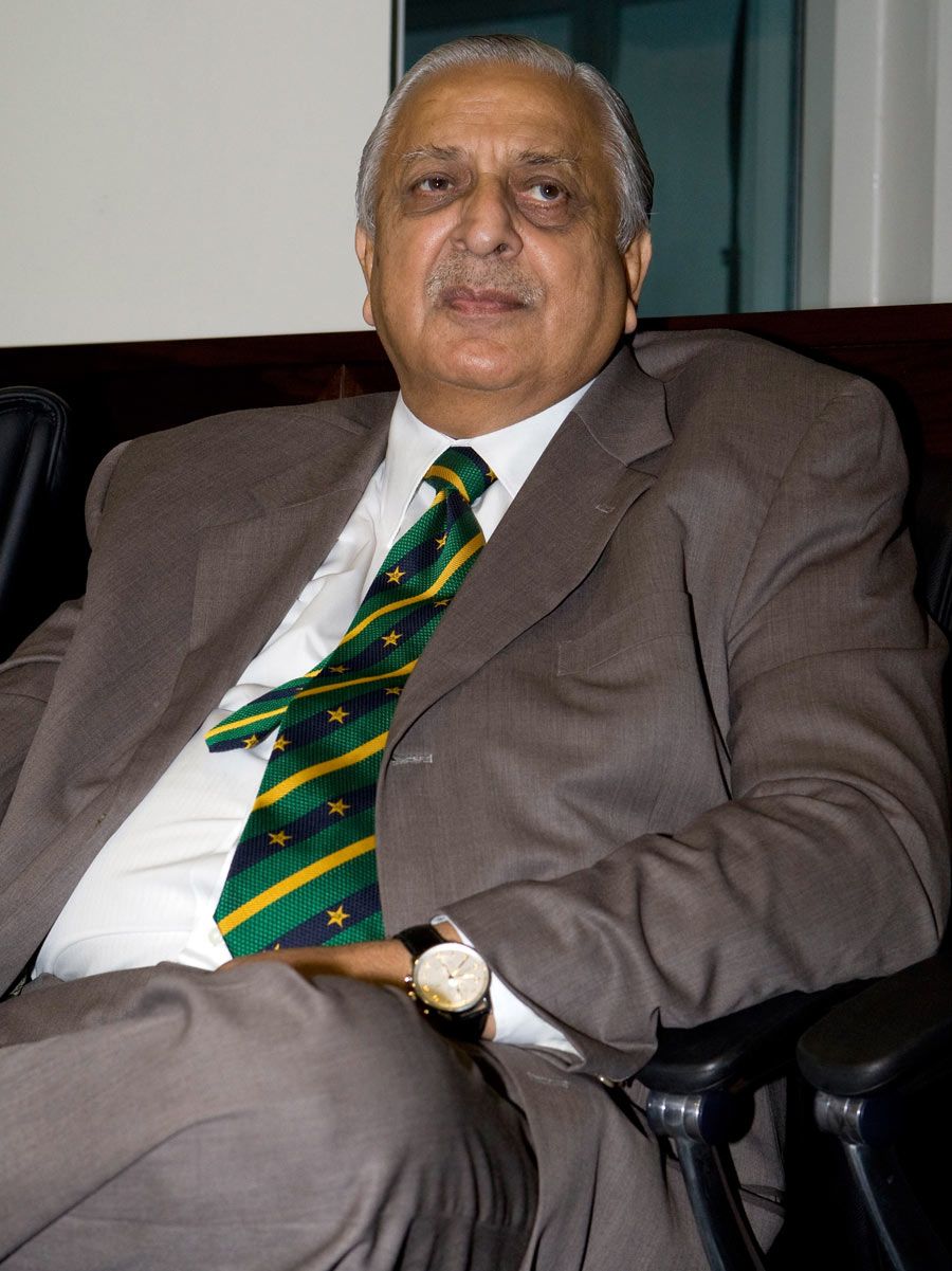 Ijaz Butt, the PCB chairman, at the ICC board meeting