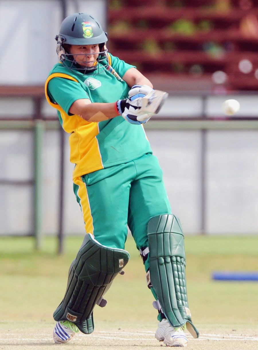 South African opener Shandre Fritz pulls the ball
