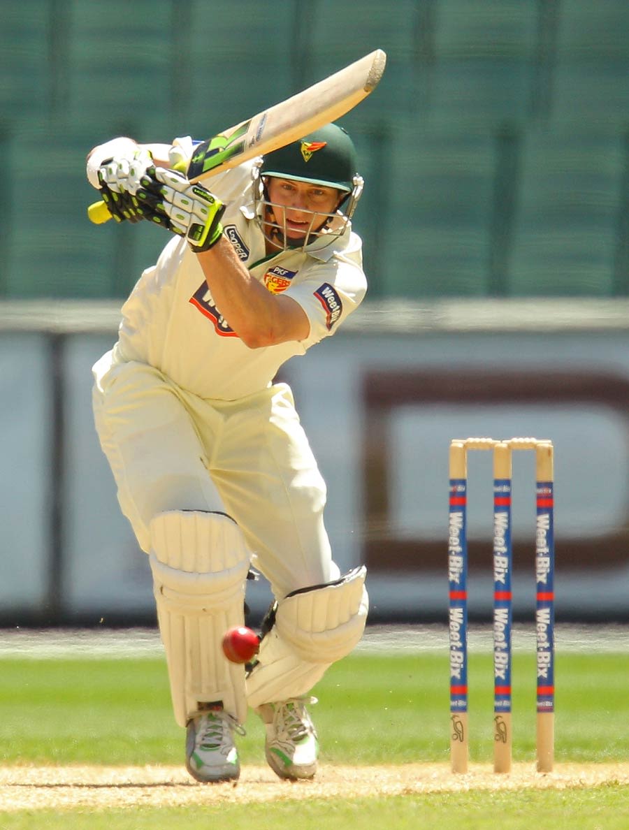 Steven Cazzulino drives down the ground