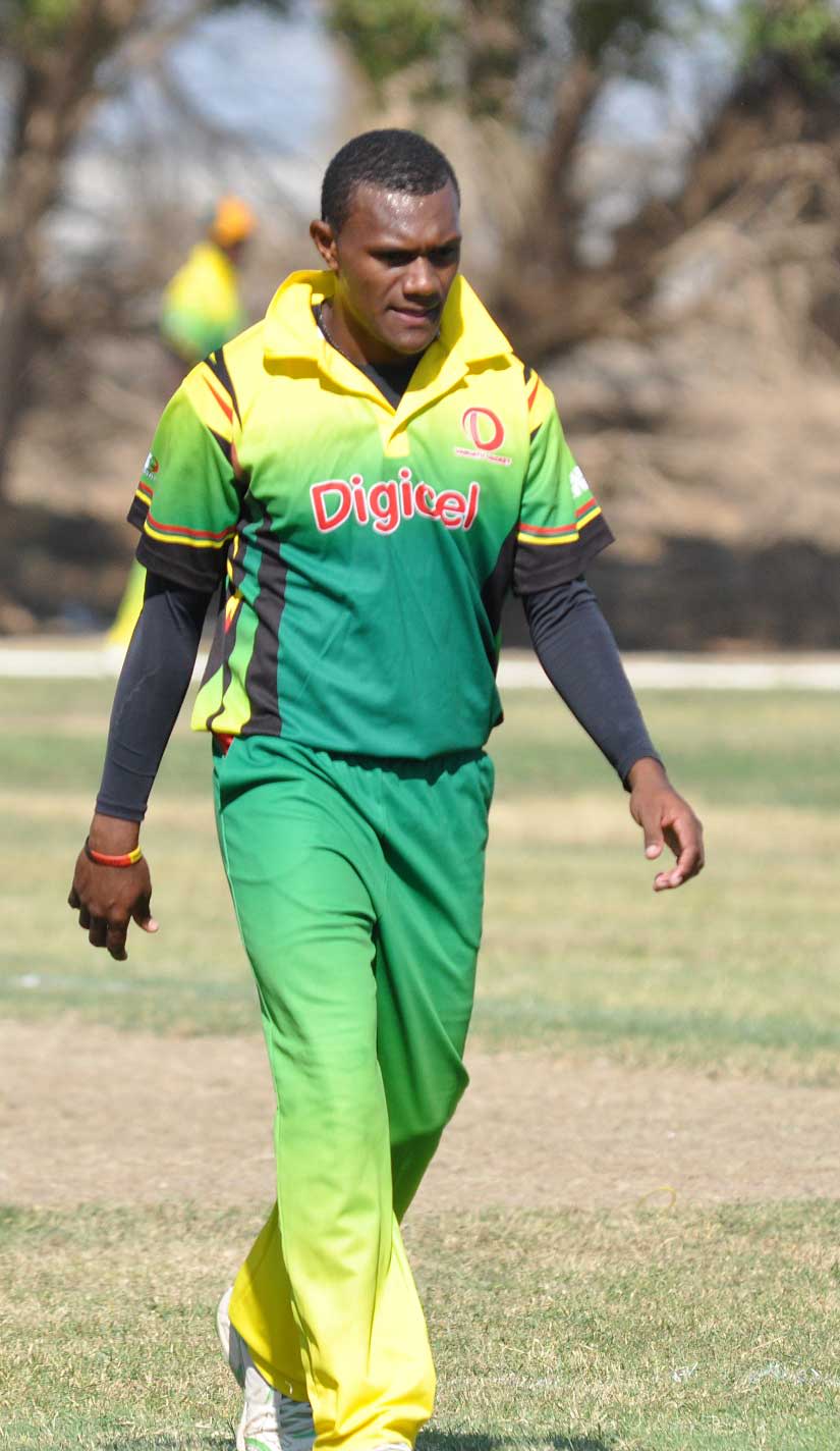 Patrick Matautaava produced a fine all-round display for Vanuatu