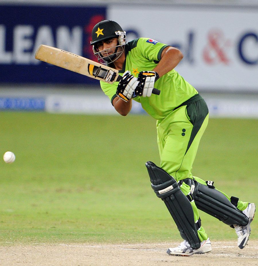 Shahzaib Hasan helped get Pakistan's mammoth chase off to a bright start