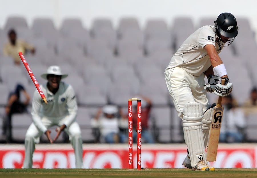 Tim McIntosh was bowled by Sreesanth