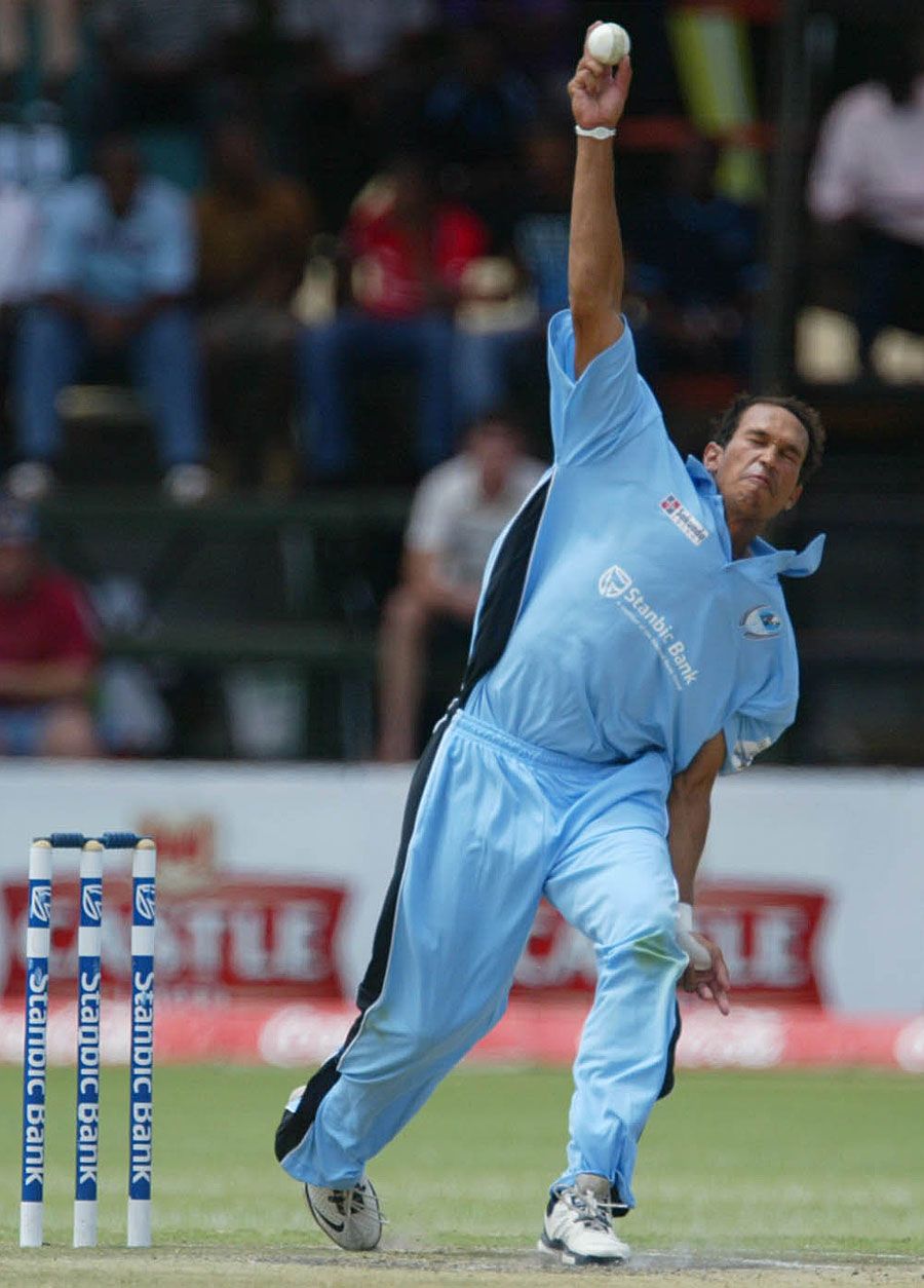 Bradley Staddon delivers the ball during his spell of 2 for 24