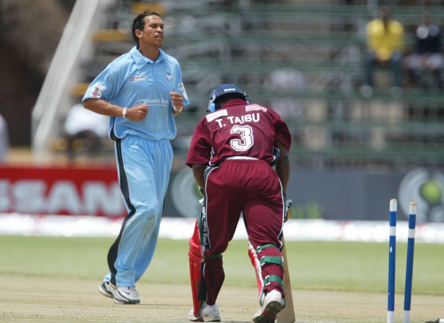 Tatenda Taibu was finally bowled for 60 by Brad Staddon