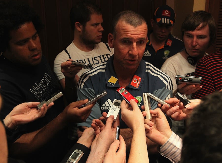 Tim Nielsen answers questions from the media