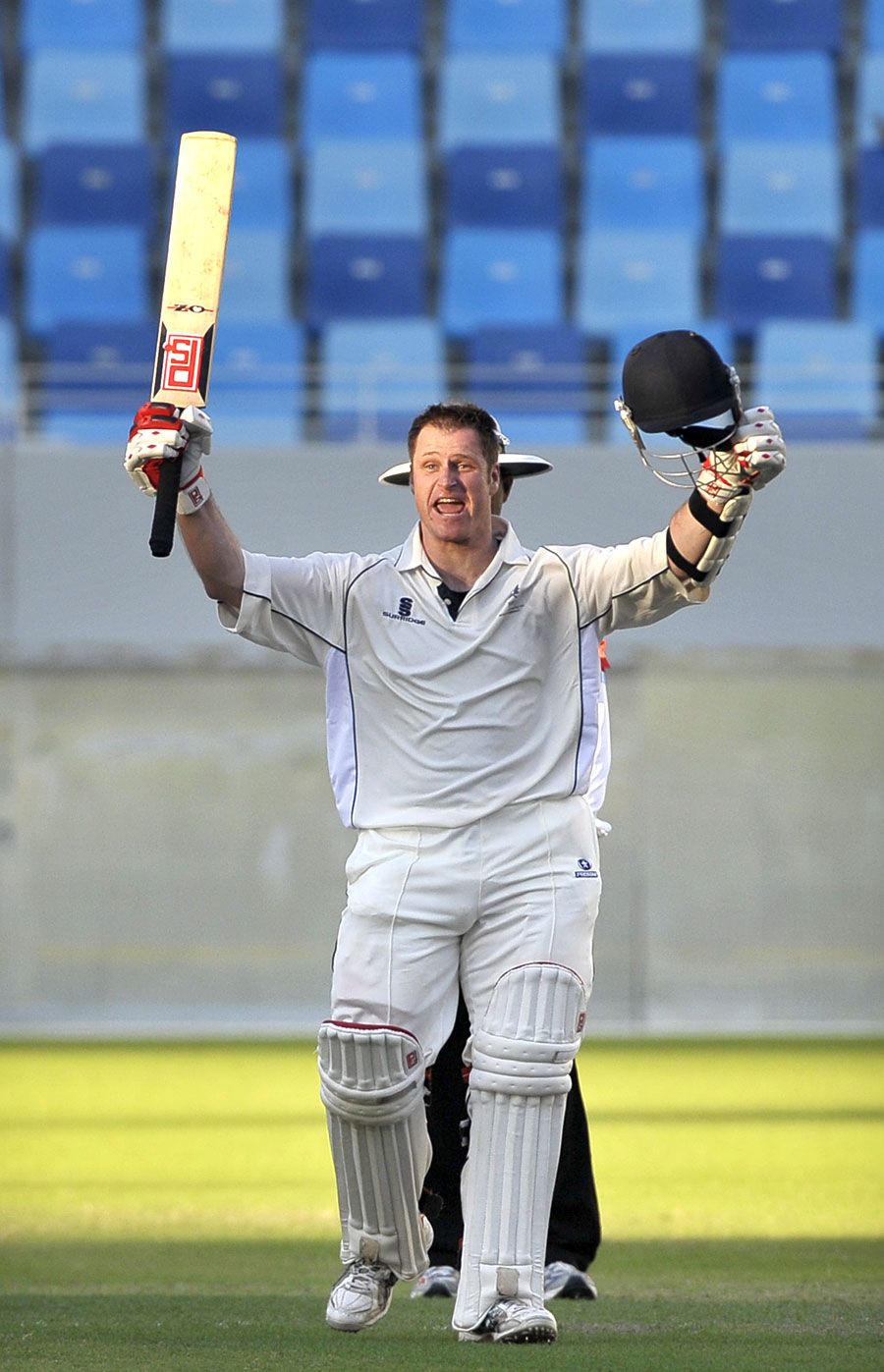 Neil McCallum celebrates reaching his hundred