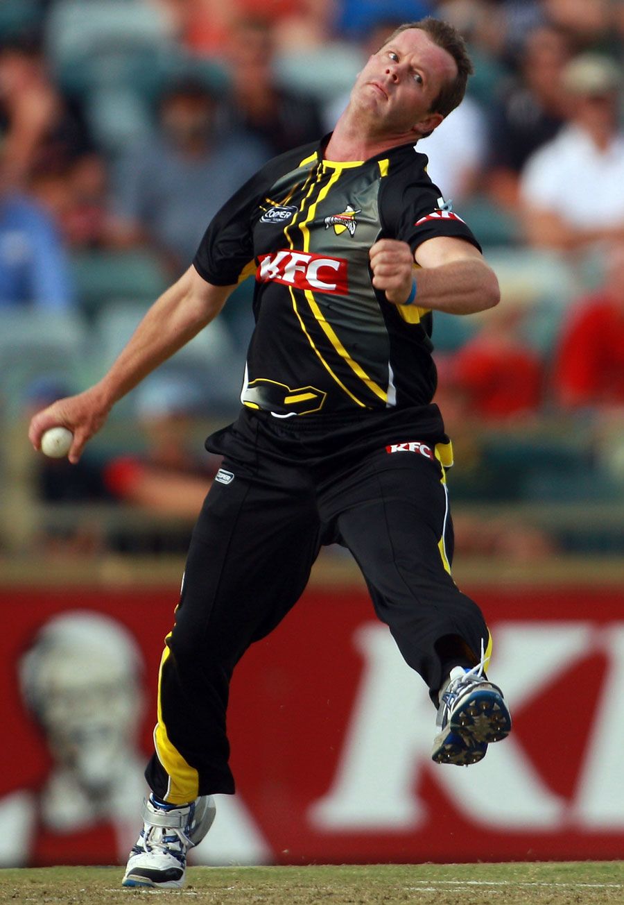 Mick Lewis took the big wicket of Kieron Pollard