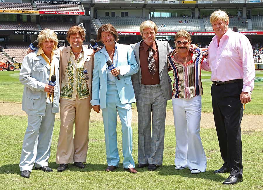 The Channel 9 commentators got dressed up for the occasion