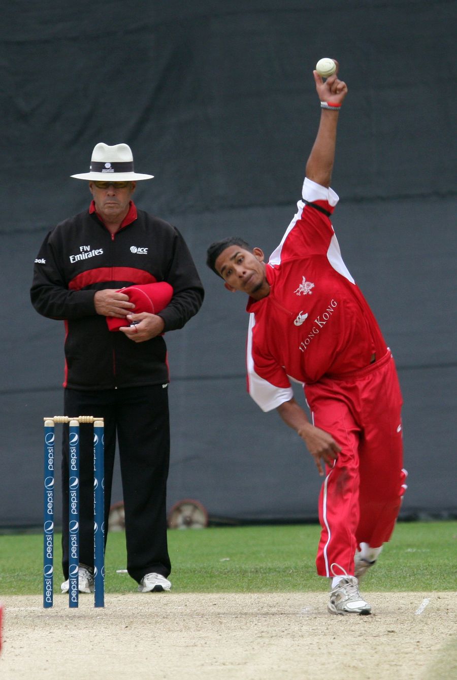 Nadeem Ahmed picked up one wicket against USA