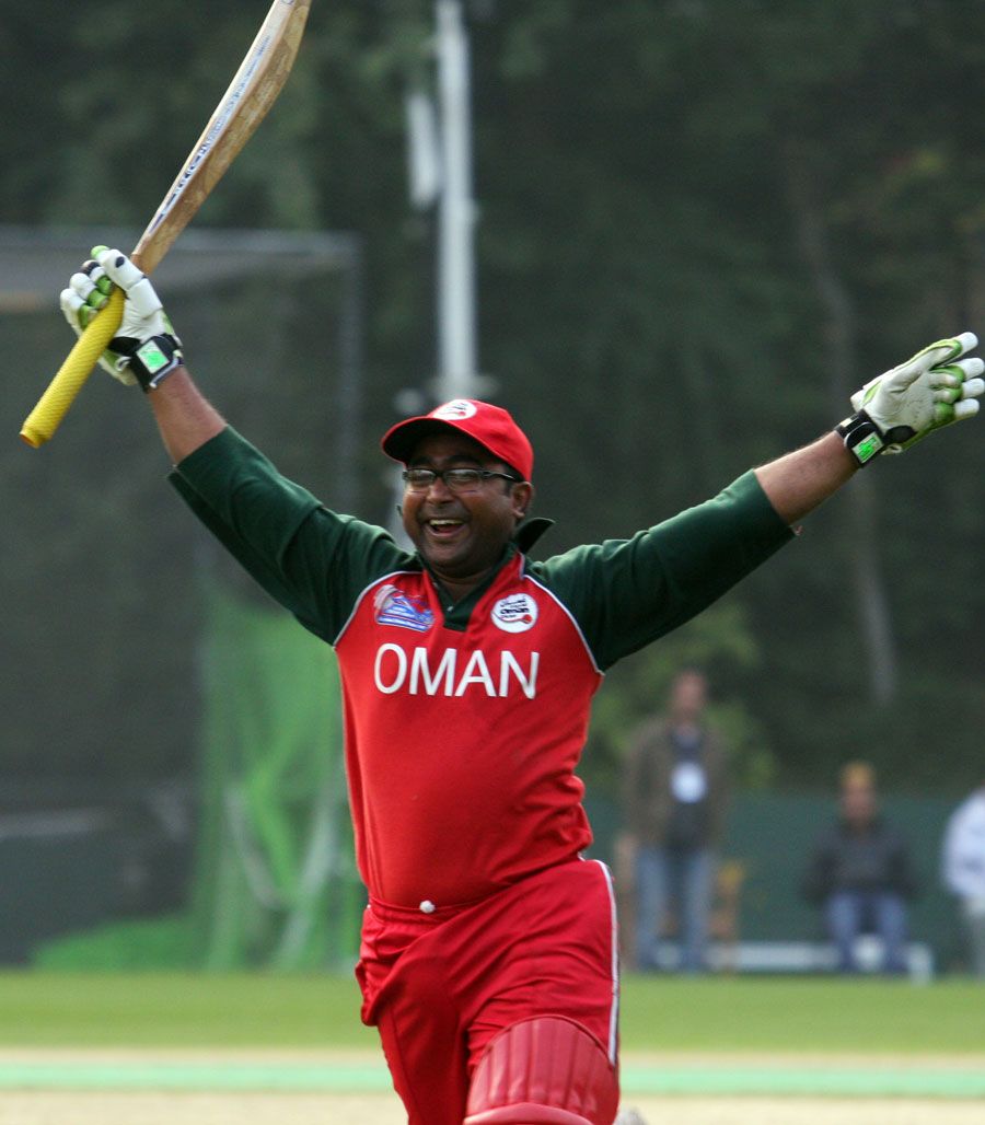 Amir Ali is ecstatic after scoring the winning runs in a tense finish