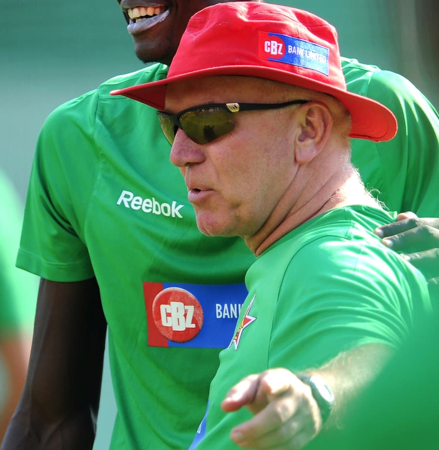 Zimbabwe coach Alan Butcher during a training session