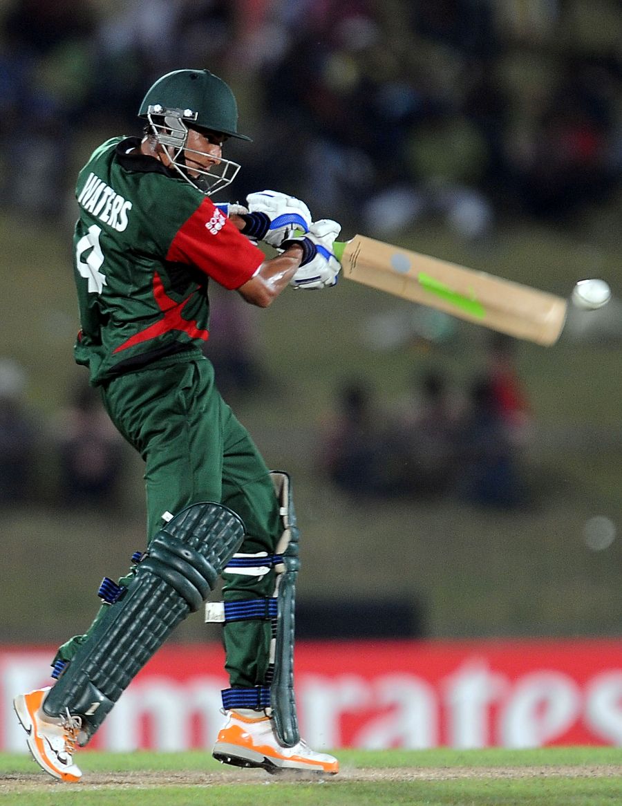 Seren Waters cuts during his brief innings