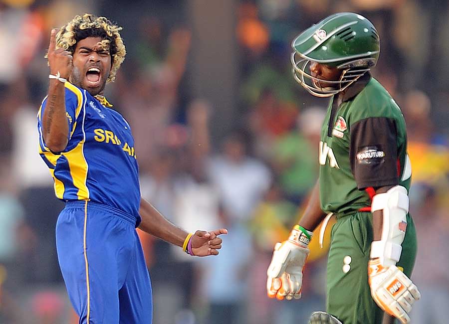 Lasith Malinga sees off Shem Nogche to complete his hat-trick