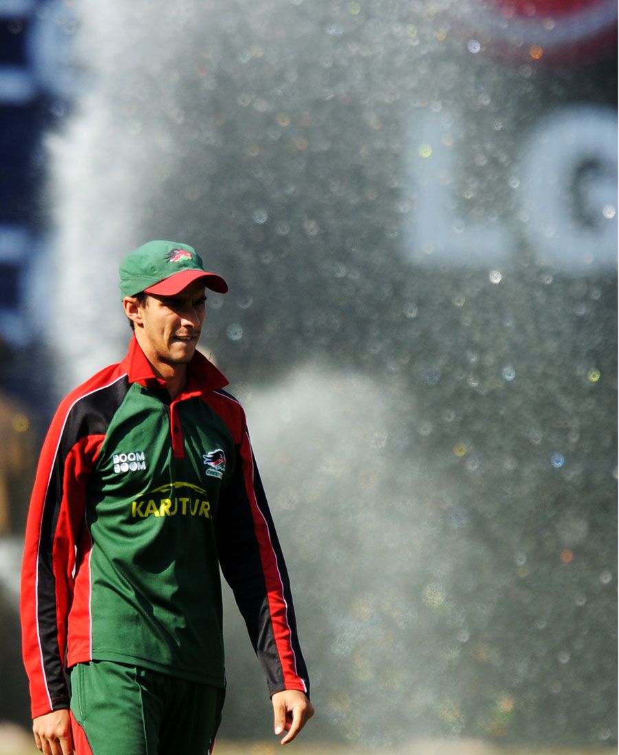 Seren Waters looks on during Kenya's practice session as the outfield is watered