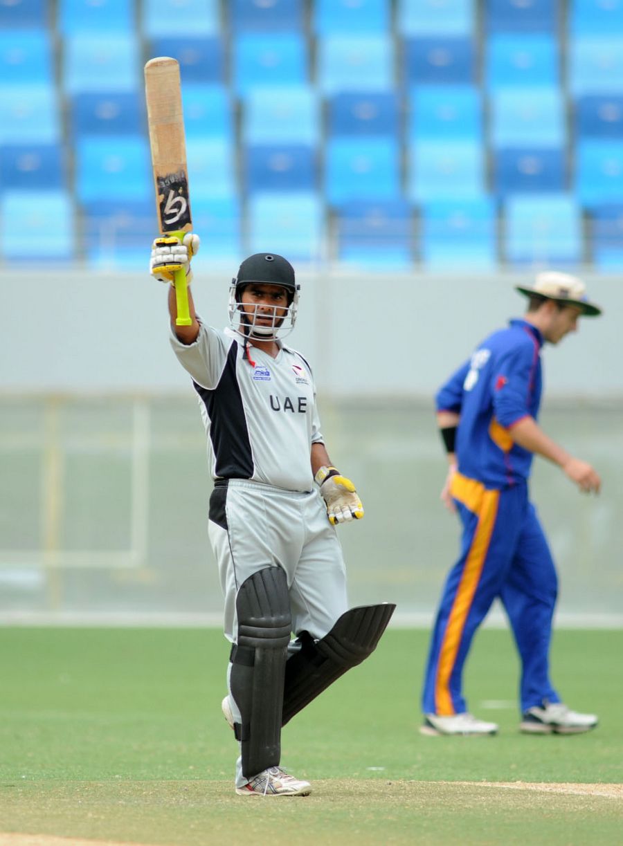 Saqib Ali's fifty helped UAE to a five-wicket win over Namibia in the Division Two final