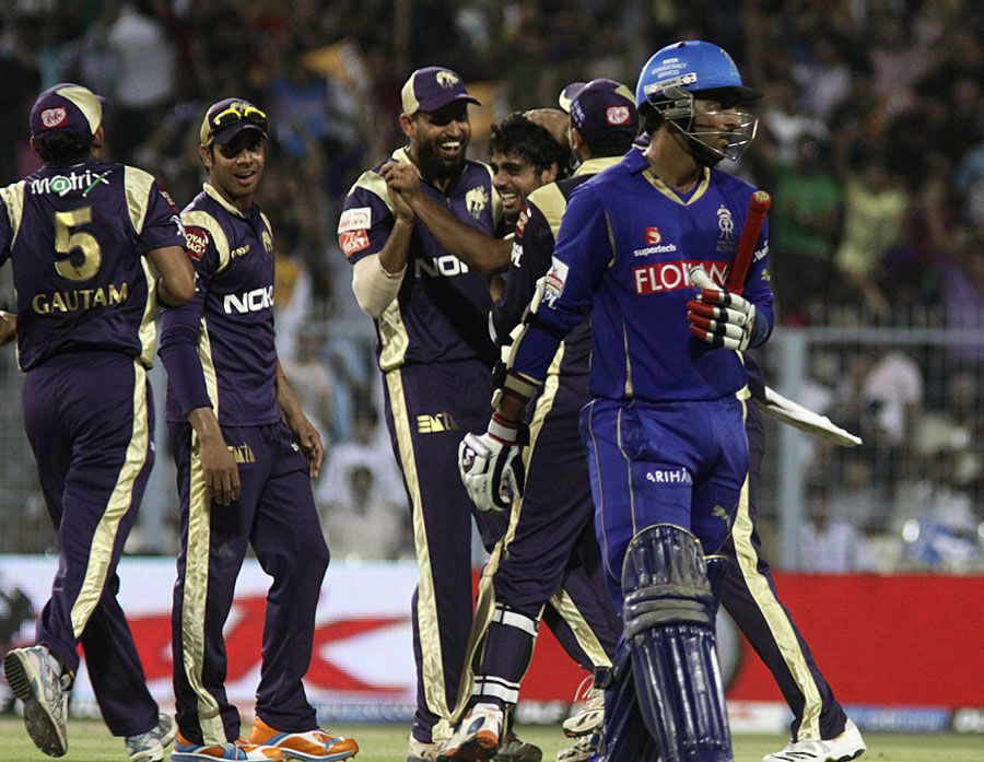 Abhishek Raut walks off after being run out