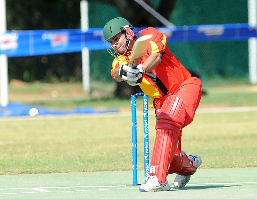 German captain Asif Khan hits out during his knock of 65