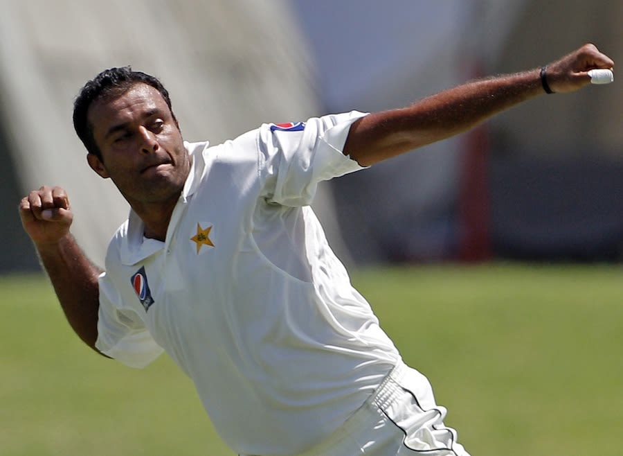 Tanvir Ahmed celebrates after bowling Kraigg Brathwaite
