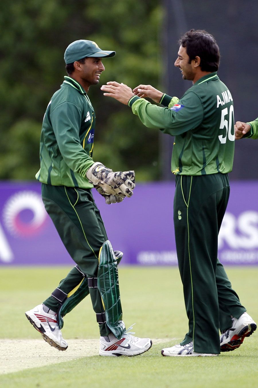 Mohammad Salman caught Ed Joyce off Saeed Ajmal's bowling