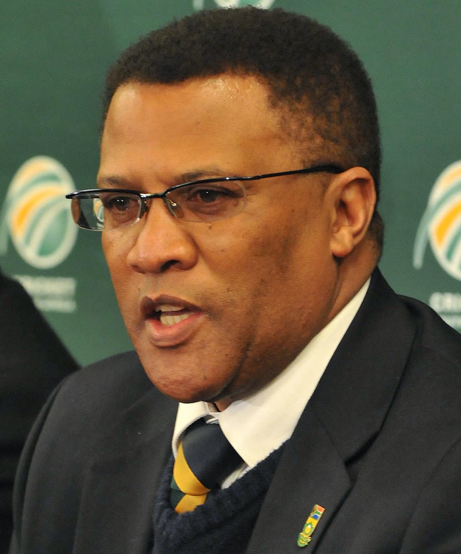 Cricket South Africa chief executive Gerald Majola speaks to the media