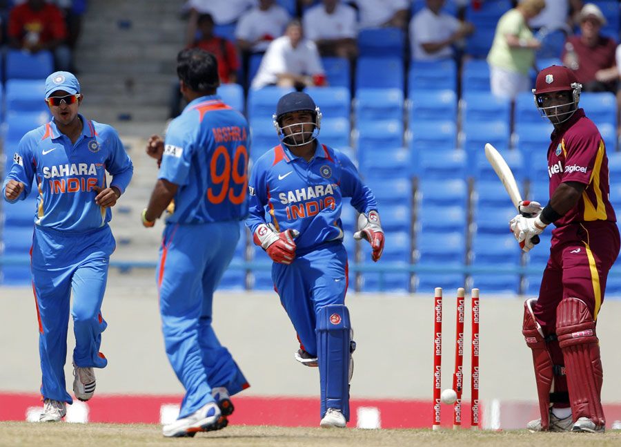 Danza Hyatt was bowled by Amit Mishra's googly