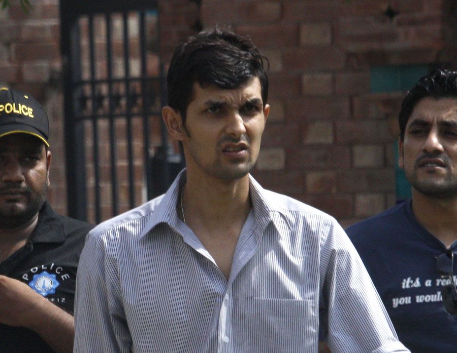 Zulqarnain Haider arrives for his disciplinary hearing