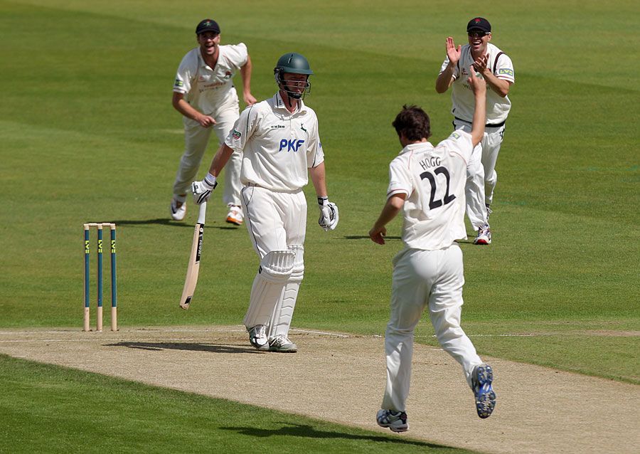 Kyle Hogg had Neil Edwards caught behind