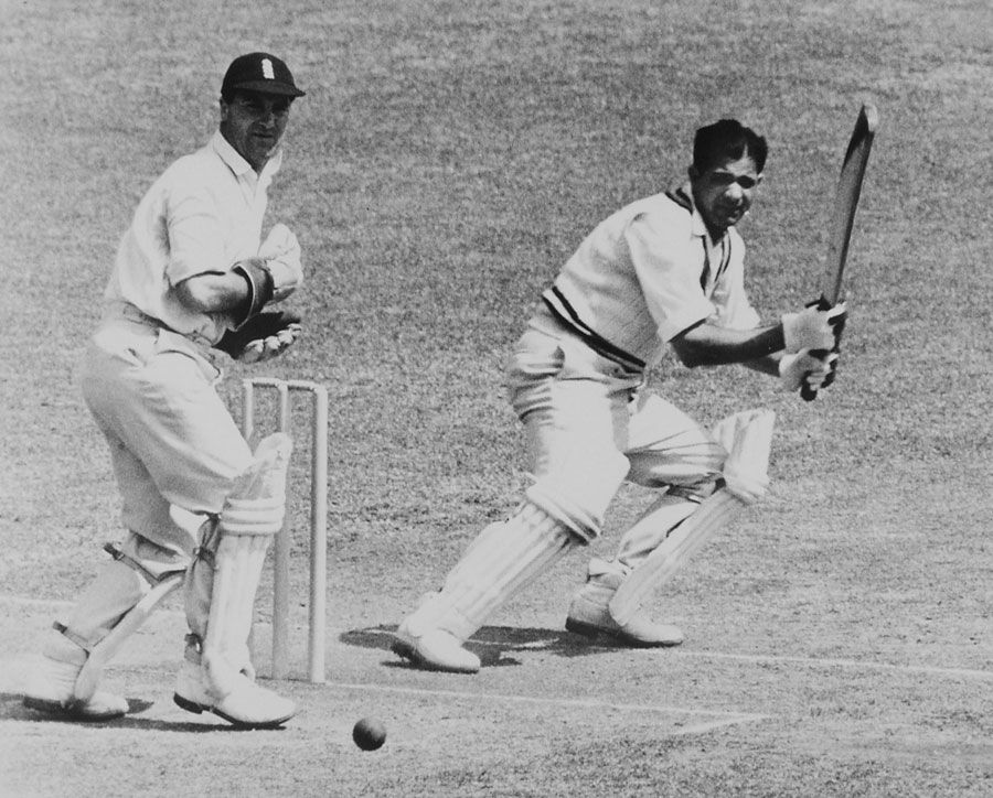 Vinoo Mankad bats on the way to 72