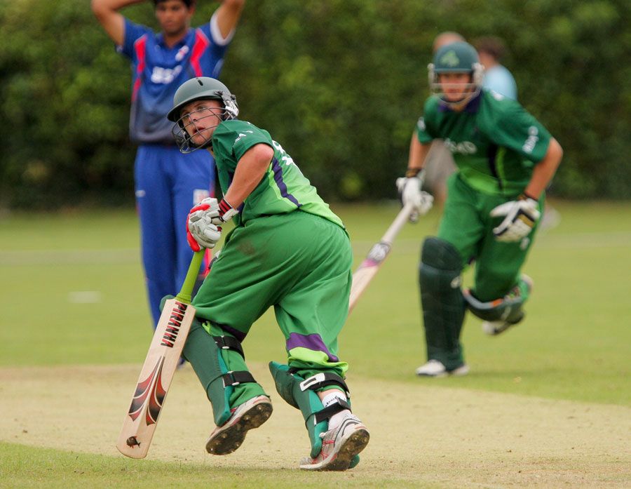 Adam Coughlan takes a run during his knock of 49