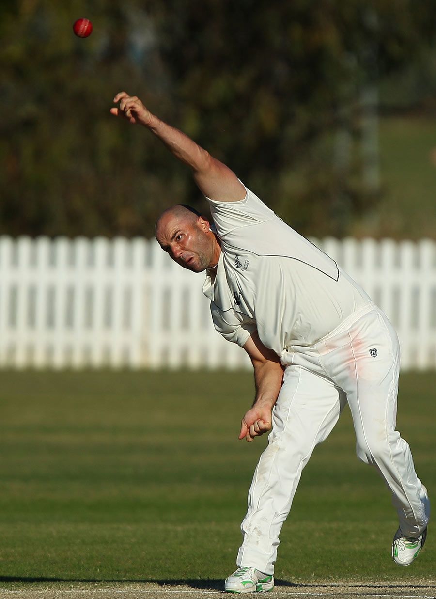 Luke Woodcock in his delivery stride