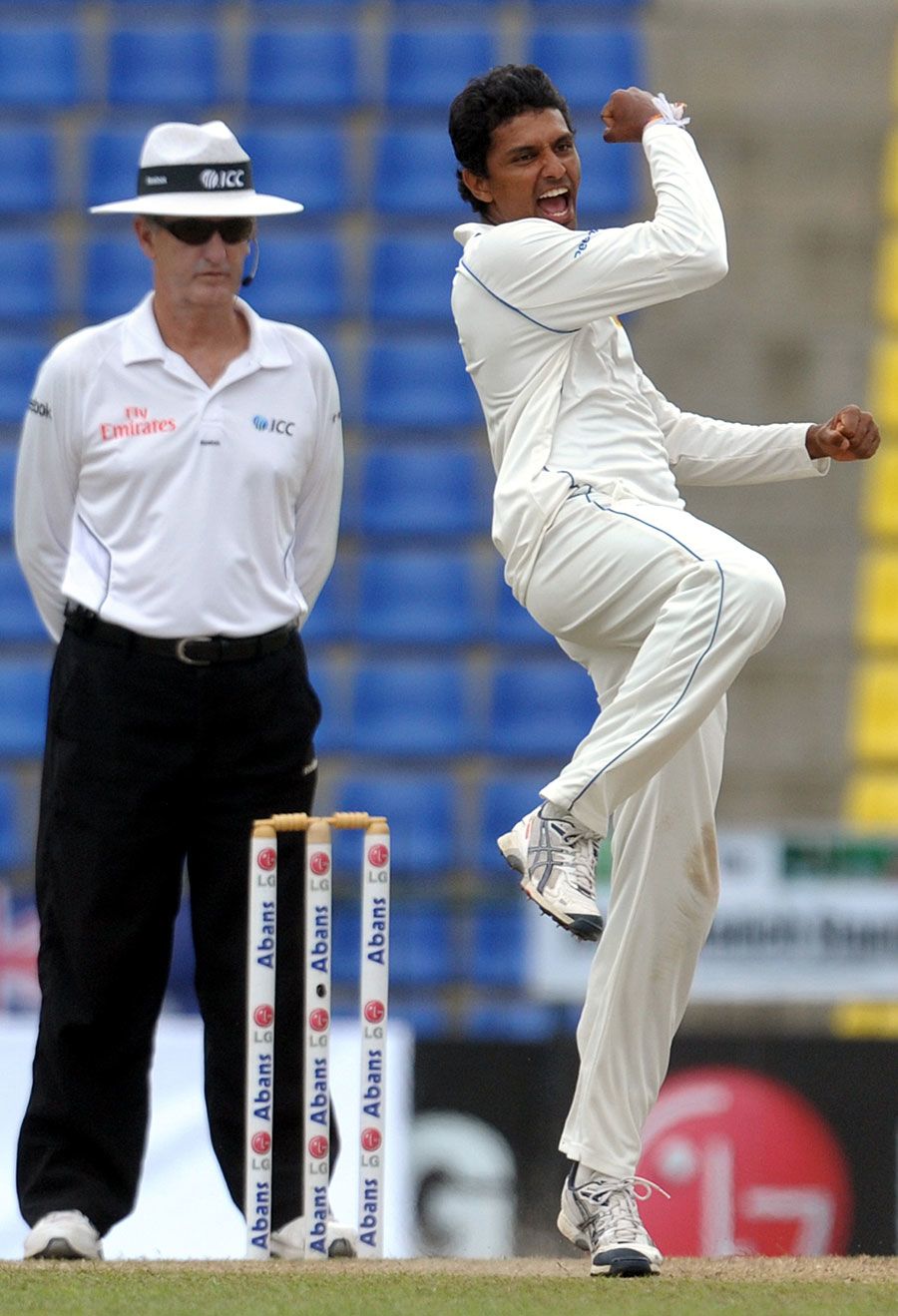 Suraj Randiv is pumped up after claiming two in two