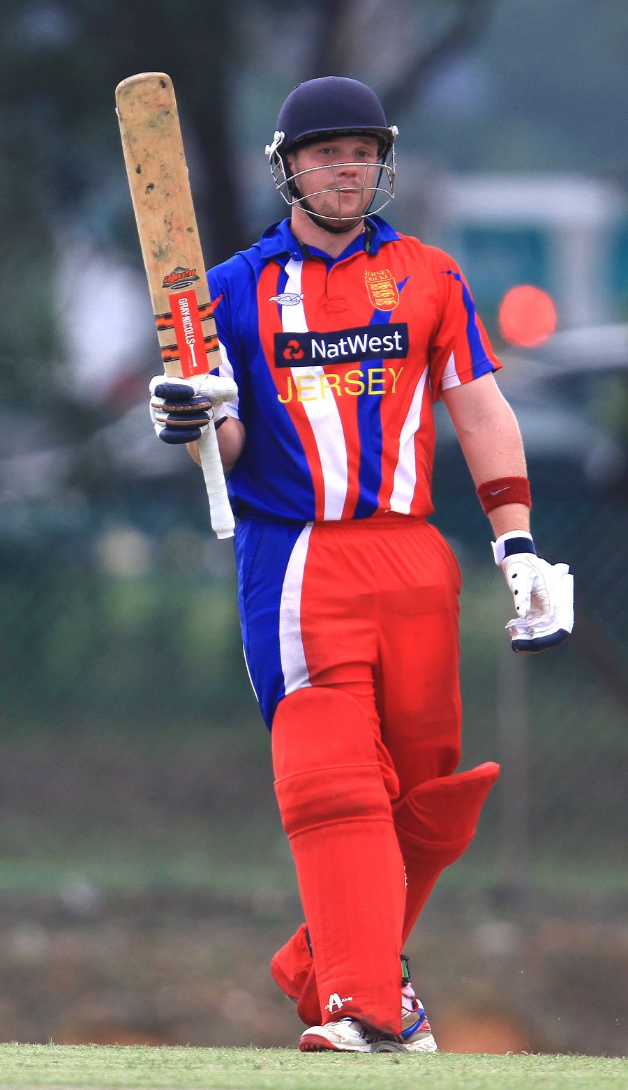 Jersey's Edward Farley acknowledges applause for his half-century