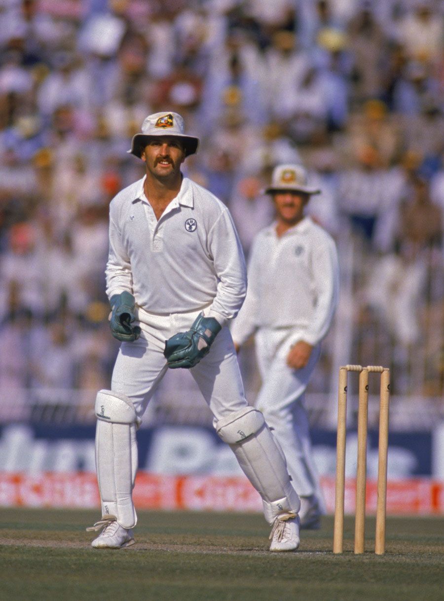 Greg Dyer waits for a return from the outfield