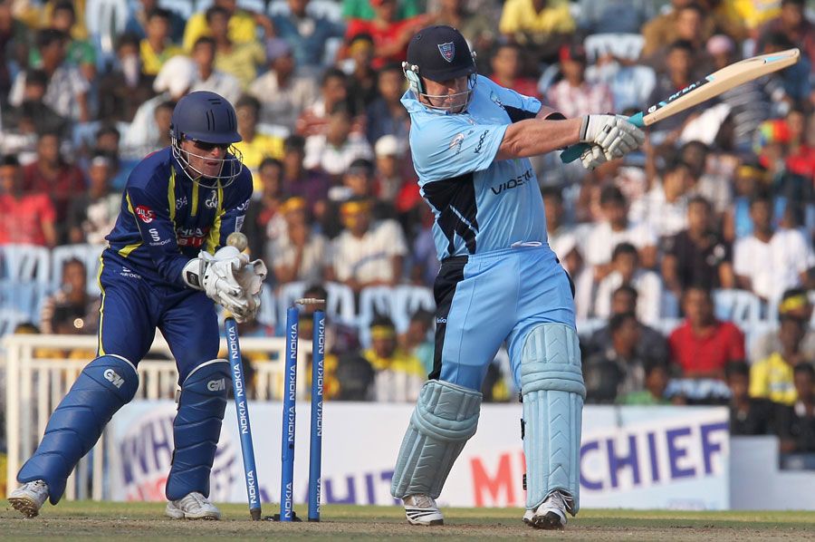Daniel Smith was bowled for 24