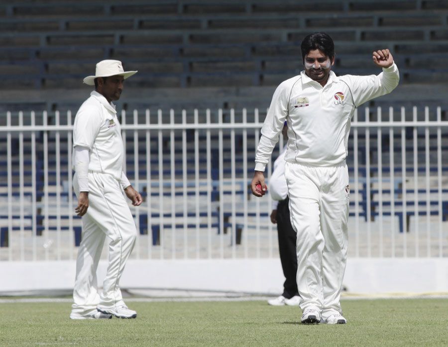 Fayyaz Ahmed celebrates a wicket