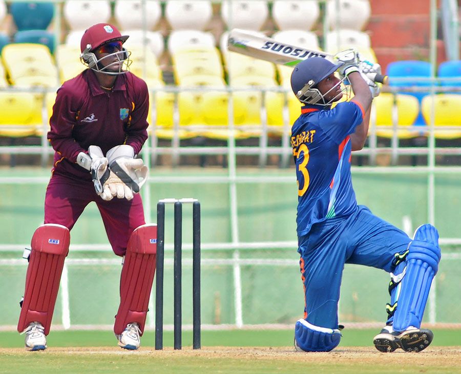 Kumar Deobrat swings one to the leg side during his 75