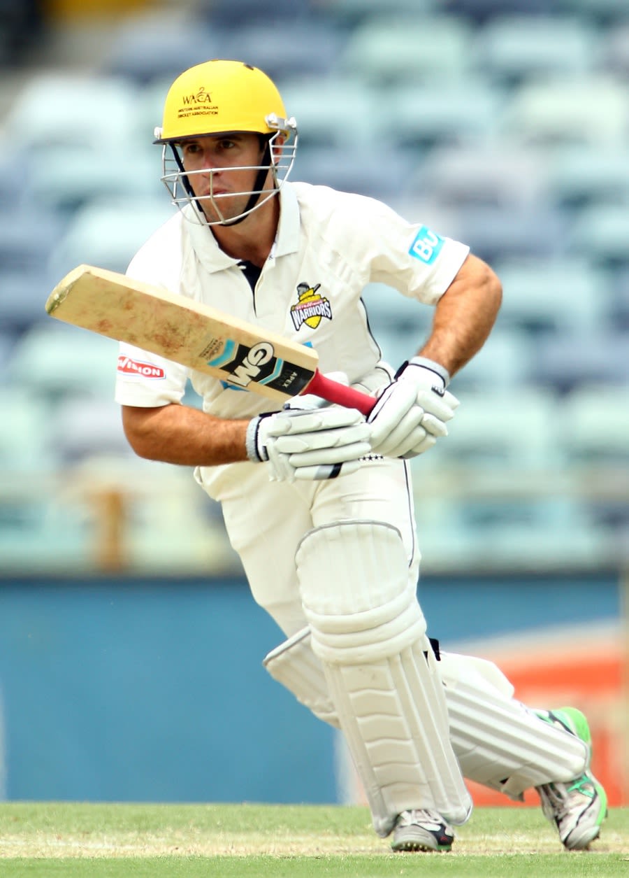 Liam Davis sets off for a run during his century