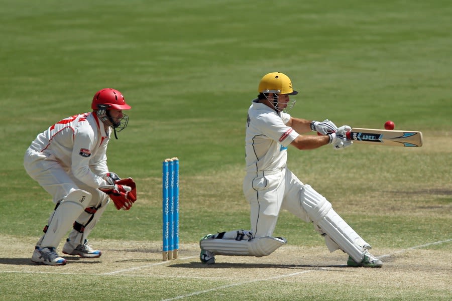Liam Davis pulls during his 93