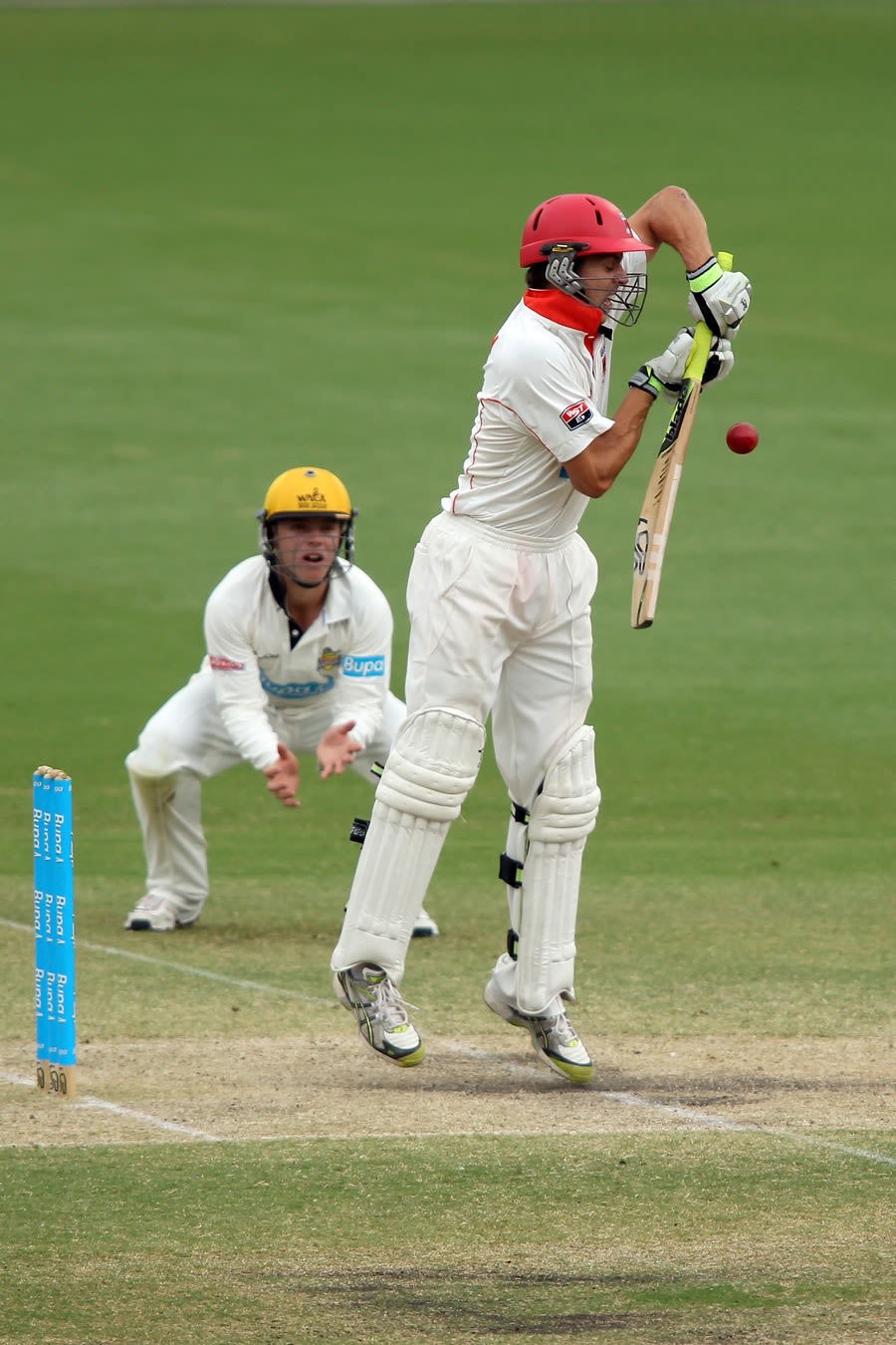 Cullen Bailey defends on the back foot
