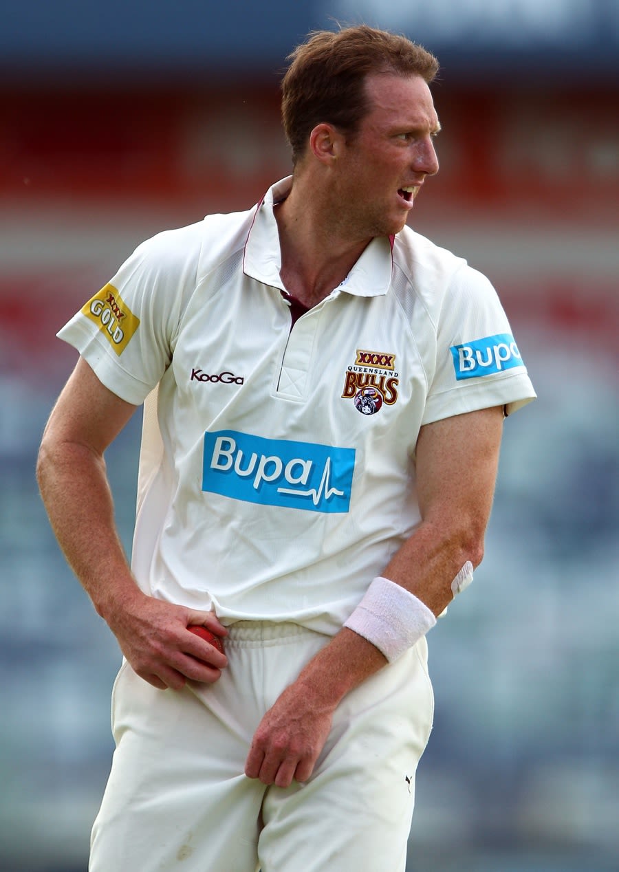 Matthew Gale prepares to bowl