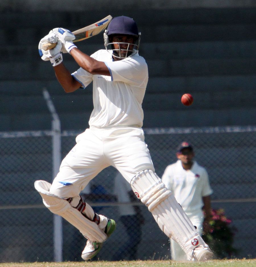 Amit Verma plays a cut during his 173