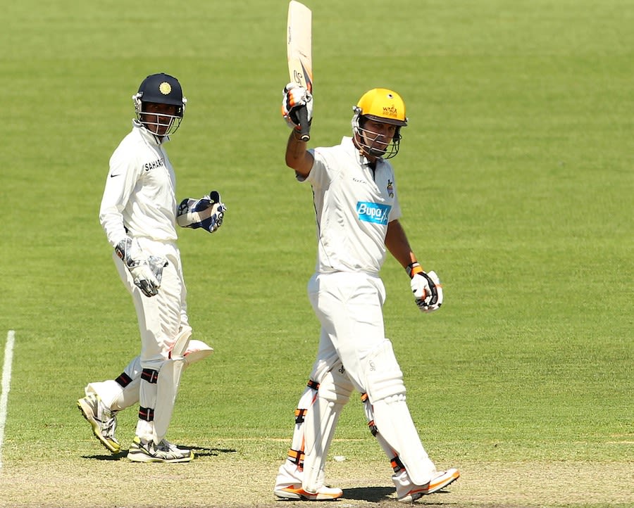 Wes Robinson resisted the Indian attack during a patient innings