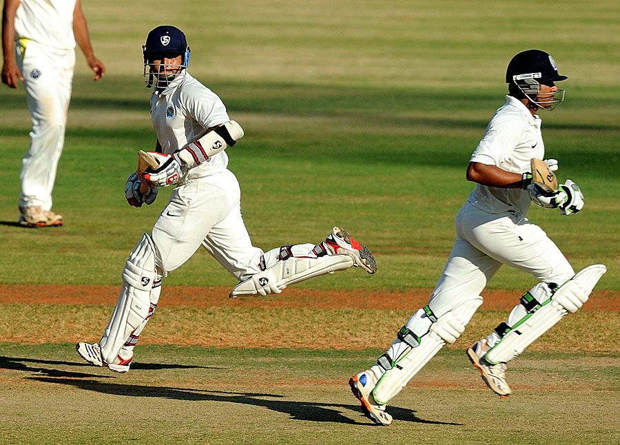 Vineet Saxena and Aakash Chopra during their 236-run stand