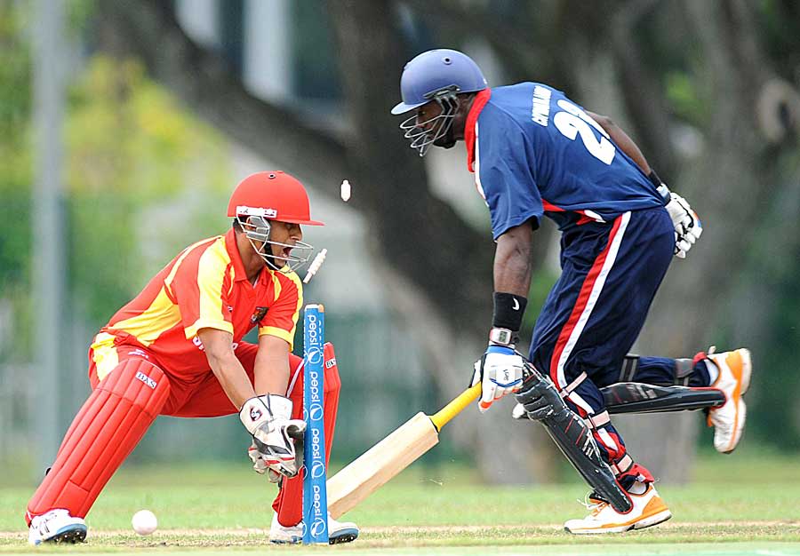 Wicketkeeper-batsman Chetan Suryawanshi in action