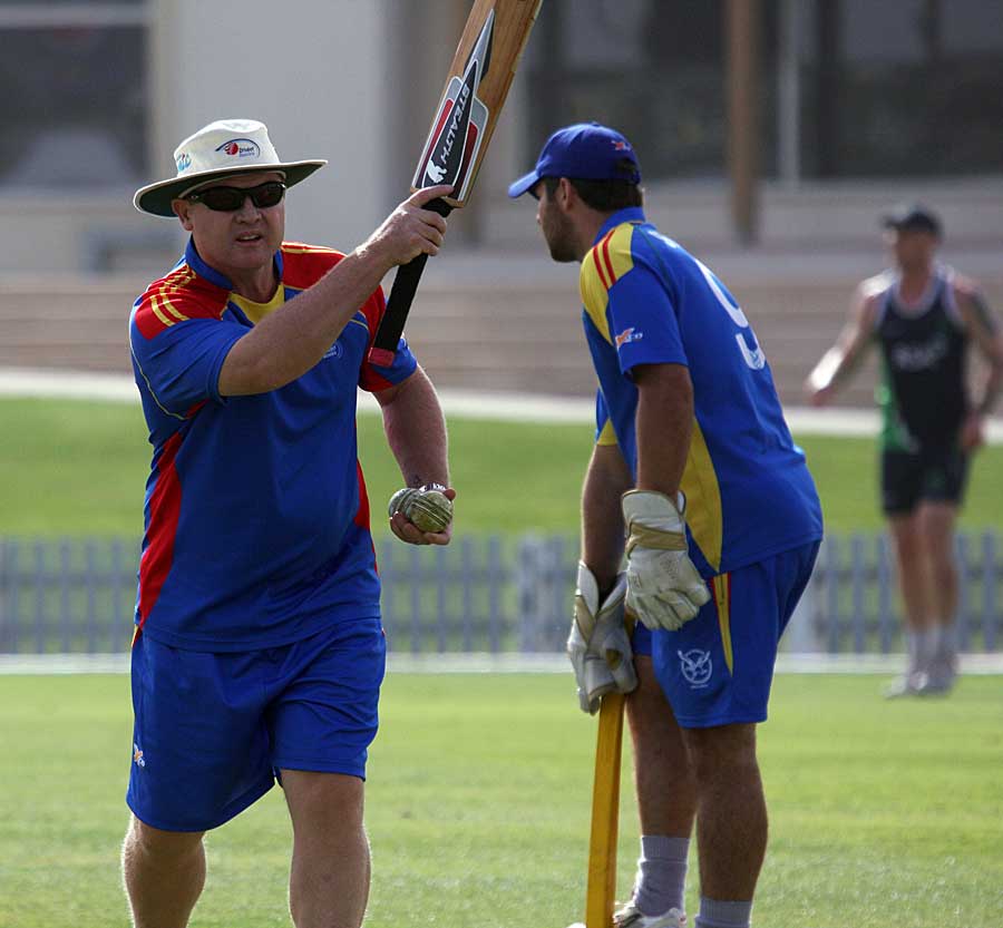 Daryll Cullinan oversees the drills during a training session
