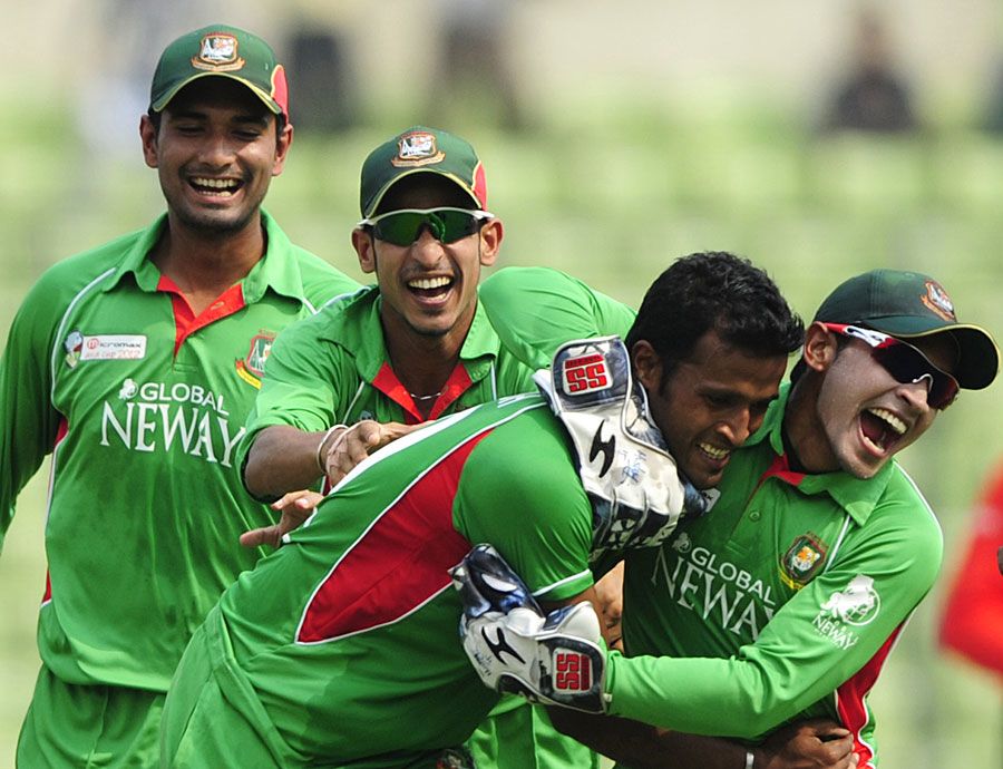 Mushfiqur Rahim is delighted with Nazmul Hossain for picking up a wicket