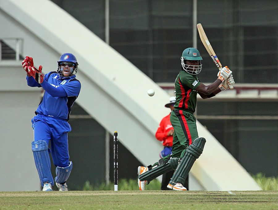 Morris Ouma cuts during his half-century